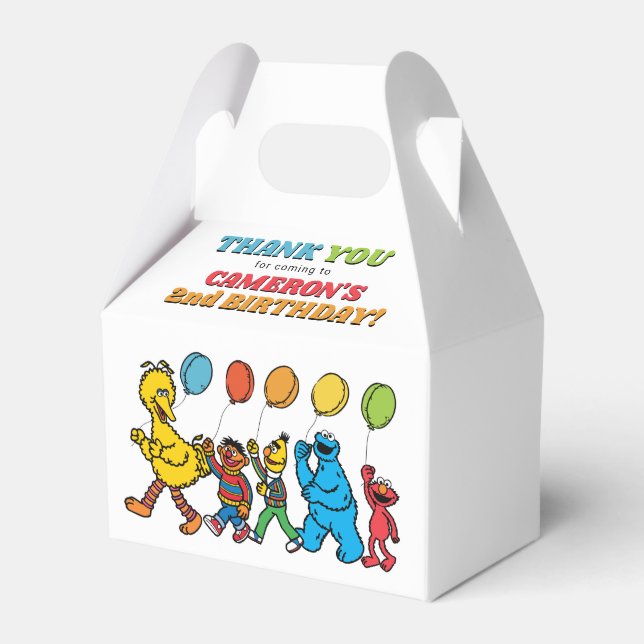 Sesame Street Pals | Birthday Balloons Favour Box (Back Side)