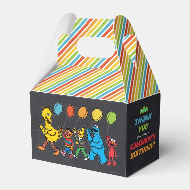 Sesame Street Pals | Birthday Balloons Favour Box (Front Side)