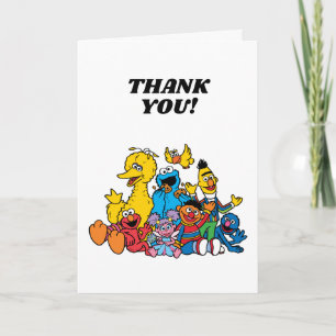 Sesame Street Pals Birthday  Thank You Card