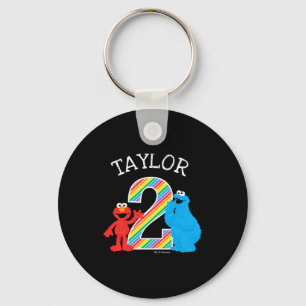 Sesame Street Pals Chalkboard Rainbow 2nd Birthday Key Ring