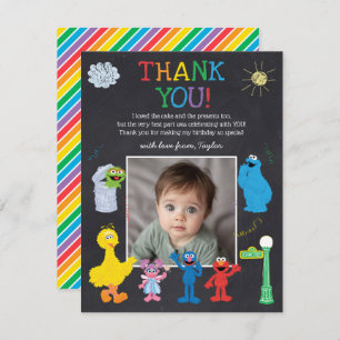 Sesame Street Pals Chalkboard Rainbow Thank You