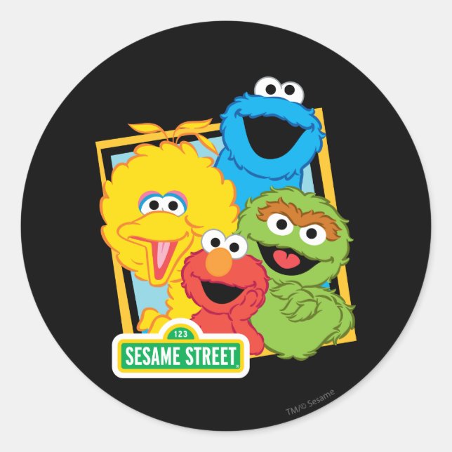 Sesame Street Pals Classic Round Sticker (Front)