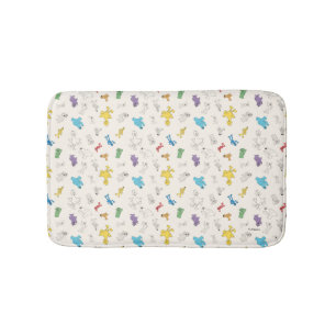 Sesame Street Pals   Colorful Vintage Pattern Bath Mat