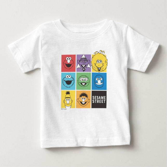 Sesame Street Pals | Colour Blocks Baby T-Shirt (Front)