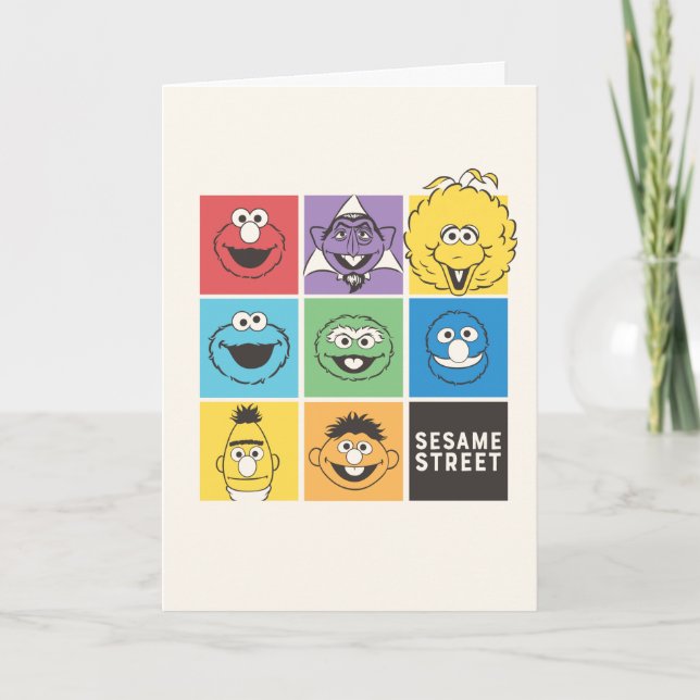 Sesame Street Pals | Colour Blocks Card (Front)