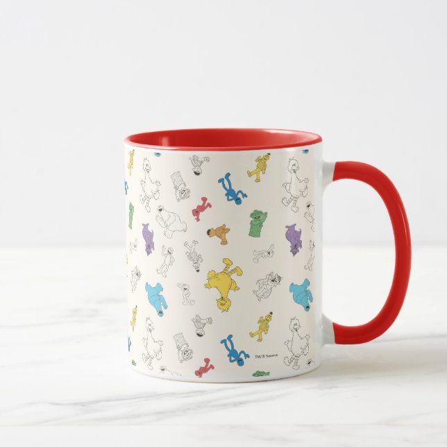 Sesame Street Pals | Colourful Vintage Pattern Mug (Right)