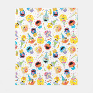 Sesame Street Pals Confetti Birthday Fleece Blanket