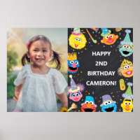 Sesame Street Pals Confetti Birthday Photo