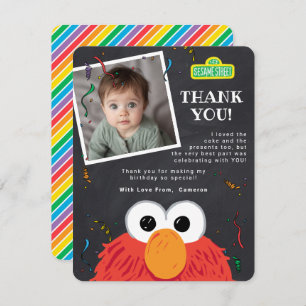 Sesame Street Pals Confetti Birthday Thank You Card