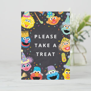 Sesame Street Pals Confetti   Take A Treat Invitation