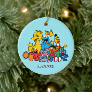 Sesame Street Pals   Customized Name & Photo Ceramic Tree Decoration