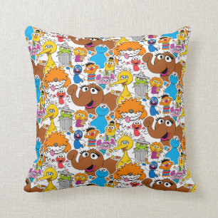 Sesame Street Pals Doodley Pattern Cushion