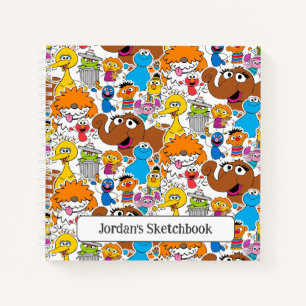 Sesame Street Pals Doodley Pattern Drawing Notebook