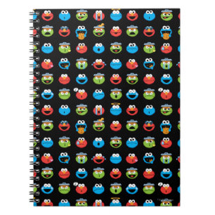 Sesame Street Pals Emoji Pattern Spiral Notebook