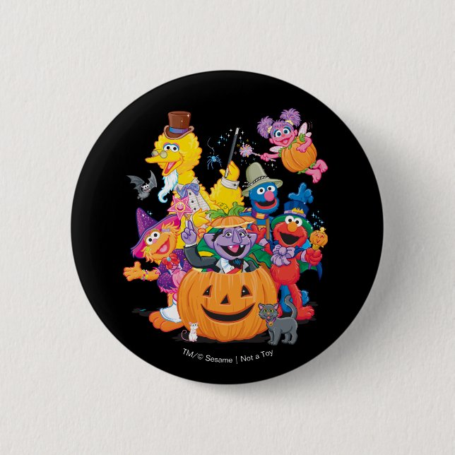Sesame Street Pals | Happy Halloween 6 Cm Round Badge (Front)