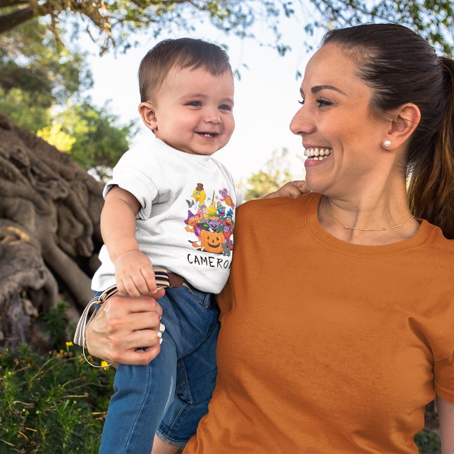 Sesame Street Pals | Happy Halloween Baby T-Shirt (Kid wearing shirt)