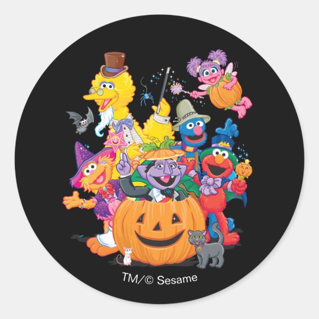 Sesame Street Pals | Happy Halloween Classic Round Sticker (Front)