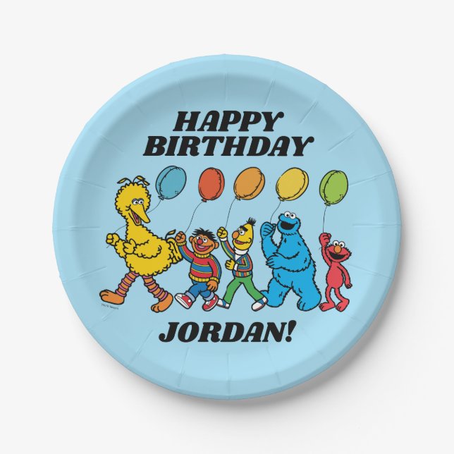 Sesame Street Pals | Party Balloons Paper Plate (Front)