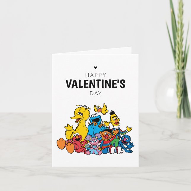 Sesame Street Pals Valentine's Day Note Card (Front)
