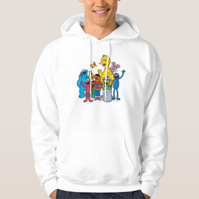 Sesame Street Pals Waving Hoodie (Front)
