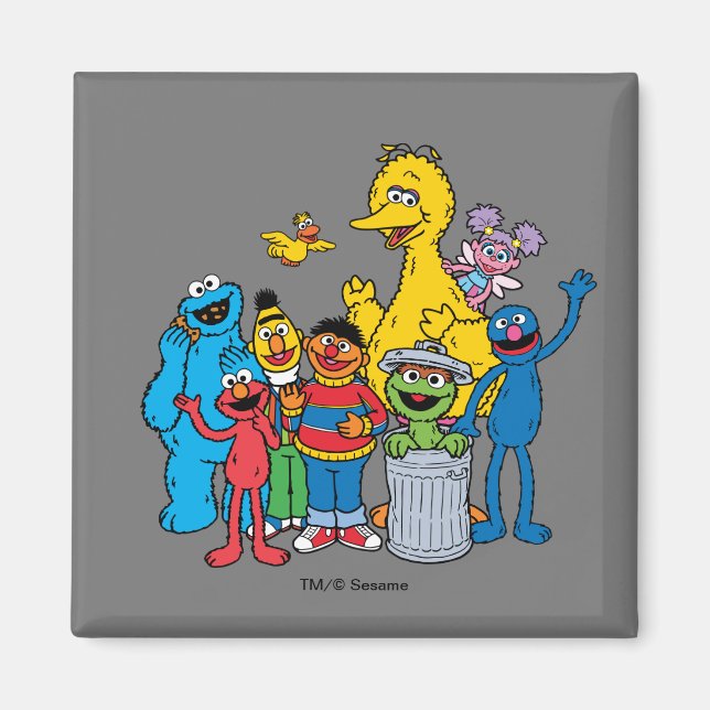 Sesame Street Pals Waving Magnet (Front)