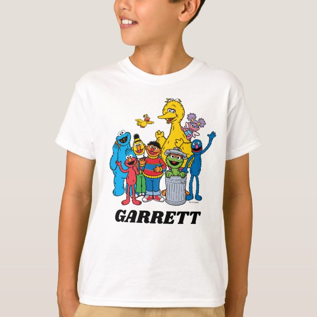 Sesame Street Pals Waving T-Shirt (Front)