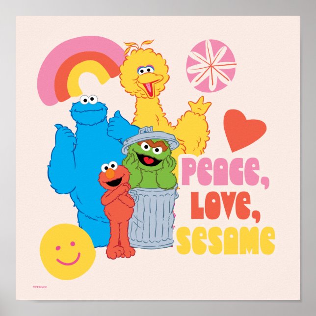 Sesame Street | Peace, Love, Sesame Poster (Front)