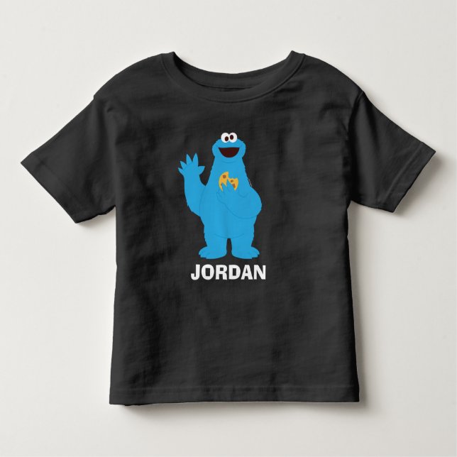 Sesame Street | Personalised Cookie Monster Baby B Toddler T-Shirt (Front)