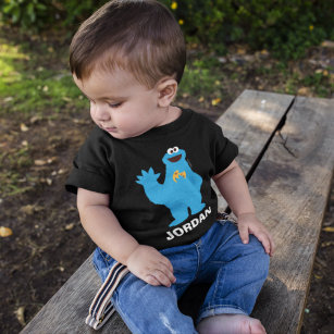 Sesame Street   Personalised Cookie Monster Baby T-Shirt