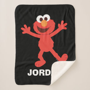 Sesame Street   Personalised Elmo Sherpa Blanket