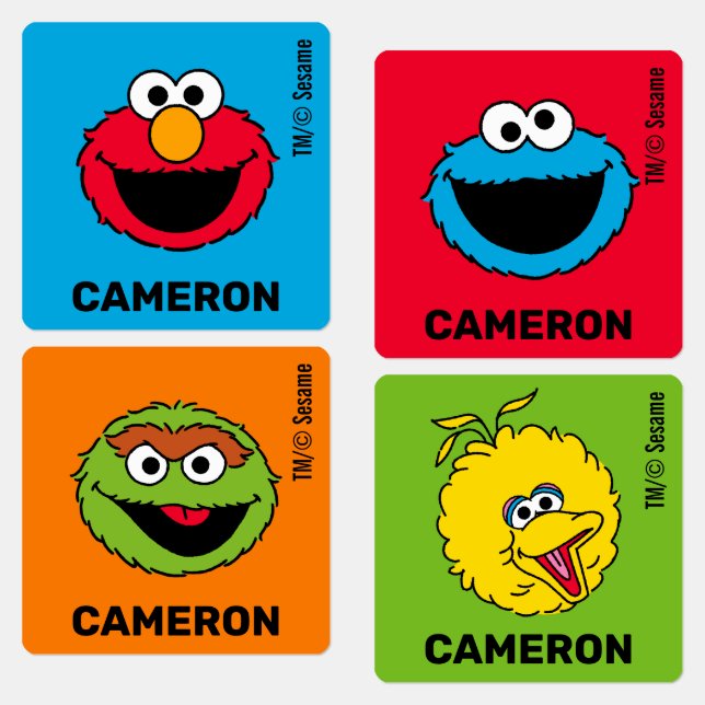 Sesame Street Personalised Kids Labels (Group)