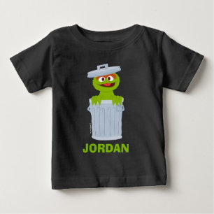 Sesame Street Personalised Oscar the Grouch Baby T-Shirt