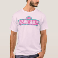 Sesame Street Pink Sign Logo