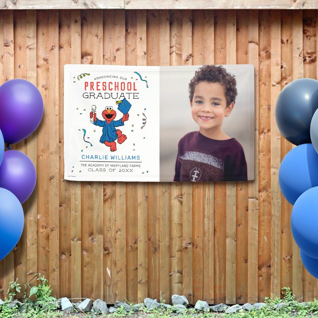 Sesame Street | Preschool Graduate - Photo Banner (Banner on fence)