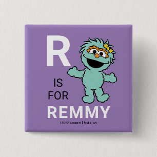 Sesame Street   R is for Rosita   Add Your Name 15 Cm Square Badge