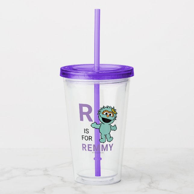 Sesame Street | R is for Rosita | Add Your Name Acrylic Tumbler (Front)