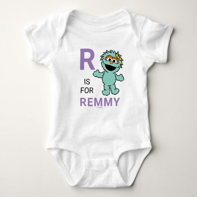 Sesame Street | R is for Rosita | Add Your Name Baby Bodysuit (Front)