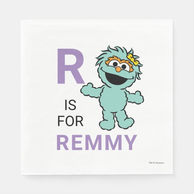 Sesame Street | R is for Rosita | Add Your Name Napkin (Front)