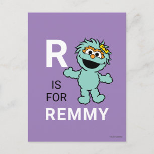 Sesame Street R is for Rosita Add Your Name Postcard