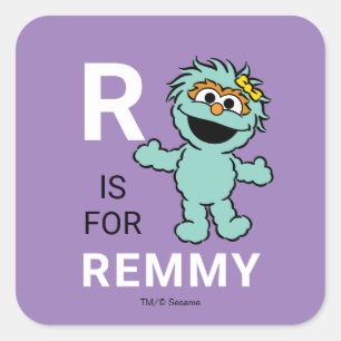Sesame Street   R is for Rosita   Add Your Name Square Sticker