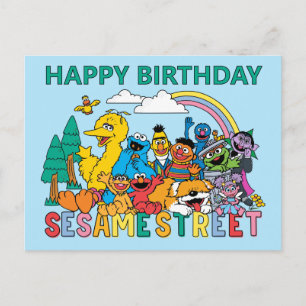 Sesame Street   Rainbow Wave Postcard