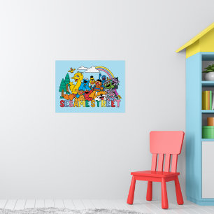 Sesame Street   Rainbow Wave Poster