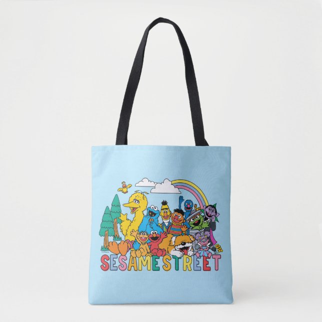 Sesame Street | Rainbow Wave Tote Bag (Front)