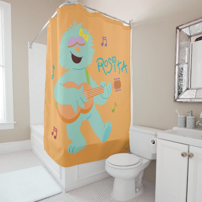 Sesame Street | Rosita Playing Guitar Shower Curtain (In Situ)