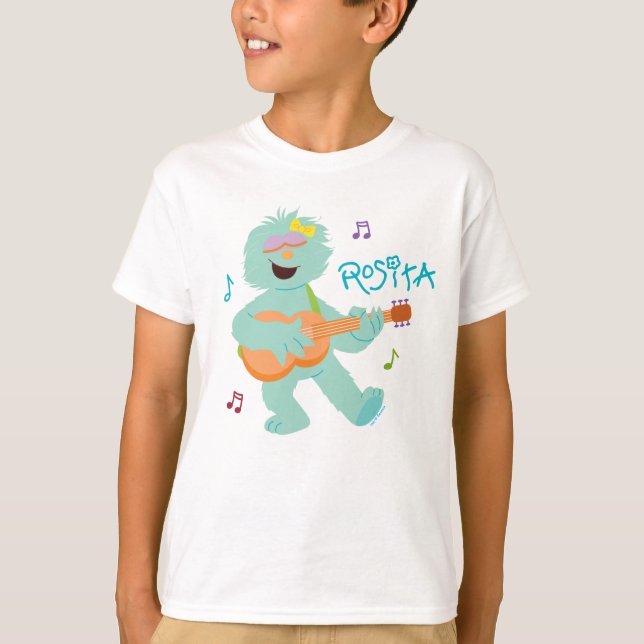 Sesame Street | Rosita Playing Guitar T-Shirt (Front)