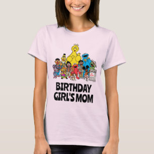 Sesame Street   Sesame Pals Birthday Girl's Mom T-Shirt