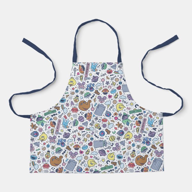 Sesame Street | Sesame Pals Doodle Pattern Apron (Front)