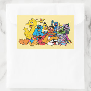 Sesame Street   Sesame Pals Group Portrait Rectangular Sticker