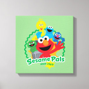 Sesame Street   Sesame Pals Since 1969 Canvas Print