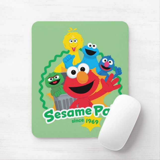 Sesame Street | Sesame Pals Since 1969 Mouse Pad (With Mouse)